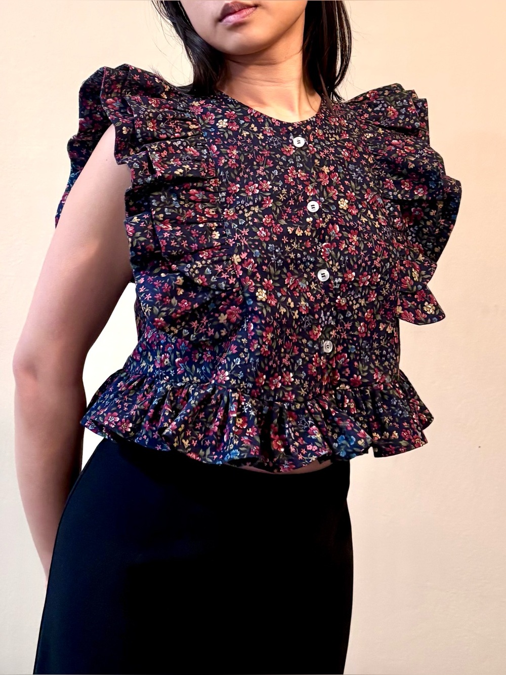 Cotton peplum top s